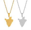 Burundi Map With Cities Necklace