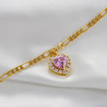 Heart Colorful Stone Ankle Bracelet