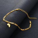 Africa Map Ankle Bracelet