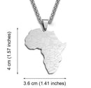 Africa Map Necklace With Flag Symbols