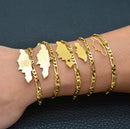 Jamaica Map Contour Ankle Bracelet