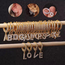 Initial Alphabet Letters Pendant Earring