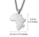 Stainless Steel Africa Map Necklace with Madagascar