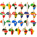 Democratic Republic of Congo Flag Africa Map Necklace