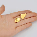 Nigeria Map Stud Earrings