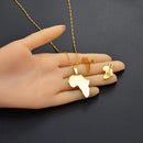 Africa Map Jewelry Set