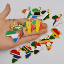 Nigeria Flag Africa Map Necklace