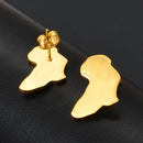 Africa Map Stud Earrings