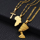 DEALS: Set of 3 - Africa Map / Ankh / Nefertiti Necklaces