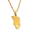 Chad Map Pendant Necklace