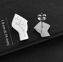Black Lives Matter Power Fist Stud Earrings