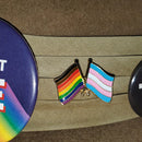 LGBTQIA Rainbow Transgender Pride Flag Lapel Pin / Gender Fluid Genderqueer Pansexual Bisexual Asexual Nonbinary Lesbian Polyamorous