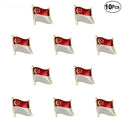 Singapore Flag Lapel clothes / country flag Badge / Singapore national flag Brooch / Singapore Flag Lapel Pin / Singapore enamel pin