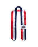 DOUBLE SIDED Dominican flag Graduation stole / Dominican flag graduation sash / Dominican Republic International Student Abroad flag scarf