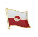 Greenland Flag Lapel clothes pin / Greenland country flag Badge / Kalaallit Nunaat national flag Brooch / Denmark National Flag Lapel Pin