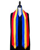 DOUBLE SIDED Romania flag Graduation stole / Romania flag graduation sash / Romanian International Student Abroad / Romania flag scarf