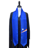 DOUBLE SIDED Marshall Islands flag Graduation stole / Marshall Islands flag sash / International Student / Marshall Islands scarf shawl