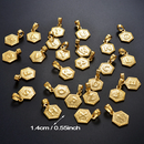 Initial Hexagon Pendant Necklace