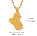 Iraq Map Pendant Necklace