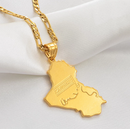 Iraq Map Pendant Necklace