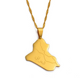 Iraq Map Pendant Necklace
