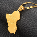 Iraq Map Pendant Necklace