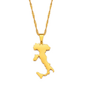 Italy Map Pendant Necklace