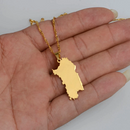 Italy Sardinia Map Pendant Necklace