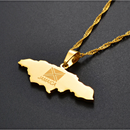 Jamaica Map Pendant Necklace