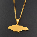 Jamaica Map Pendant Necklace