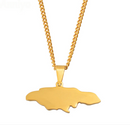 Jamaica Map Pendant Necklace
