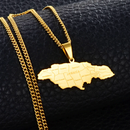 Jamaica Map Pendant Necklace