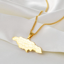Jamaica Map Pendant Necklace