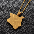 Kenya Map Pendant Necklace
