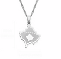 Kosovo Map Pendant Necklace