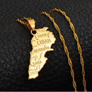 Lebanon Map Pendant Necklace
