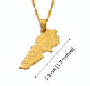 Lebanon Map Pendant Necklace