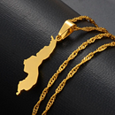 Malawi Map Pendant Necklace