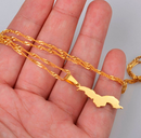 Malawi Map Pendant Necklace