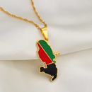 Martinique Map Pendant Necklace