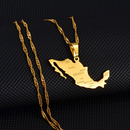 Mexico Map with cities Pendant Necklace