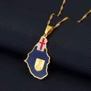 Montserrat Map Pendant Necklace