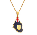 Montserrat Map Pendant Necklace