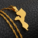 Mozambique Map Pendant Necklace