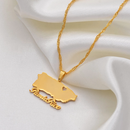 Puerto Rico Map Pendant Necklace