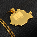 Romania Map Pendant Necklace
