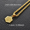 Initial Hexagon Pendant Necklace