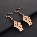 Black Lives Matter Power Hoop Drop Earrings