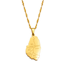 Saint Vincent Map with Cities Pendant Necklace