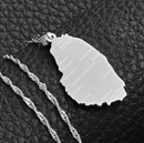Saint Vincent and The Grenadines Map with Cities Pendant Necklace